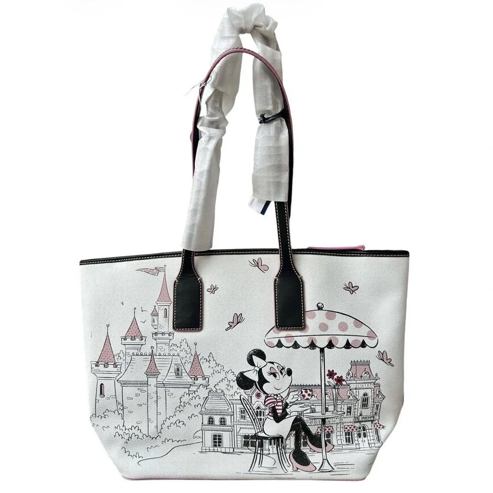 Dooney & Bourke Disney Parks Minnie Mouse Sketch Tote Bag White B20MD1854 NEW